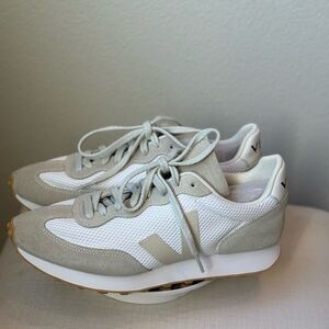 Veja White and Gray Sneakers